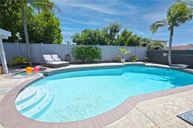 3380 E Date St, Brea, CA 92823 - view of swimming pool with a fenced backyard
