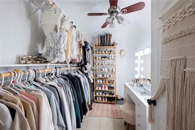 3380 E Date St, Brea, CA 92823 - spacious closet with a ceiling fan