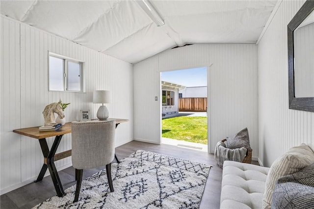 820 Robin Ln, Millbrae, CA 94030 - office space featuring wood finished floors, lofted ceiling, and plenty of natural light