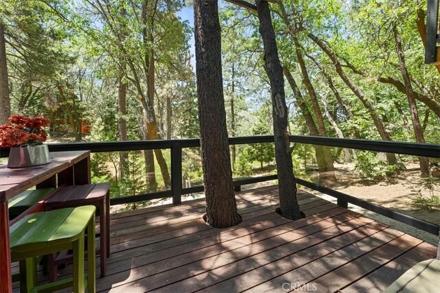 33019 Juniper Ln, Green Valley Lake, CA 92341 - view of wooden deck