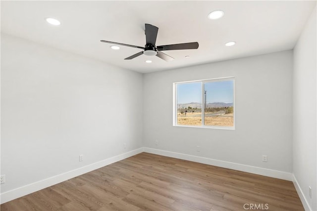58424 Canterbury St, Yucca Valley, CA 92284 - empty room featuring recessed lighting, wood finished floors, and ceiling fan