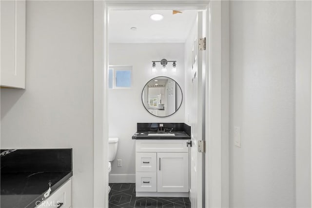 58424 Canterbury St, Yucca Valley, CA 92284 - bathroom with vanity and tile patterned floors