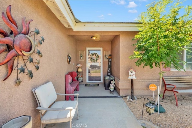 26460 Gem Ct, Helendale, CA 92342 - property entrance with stucco siding