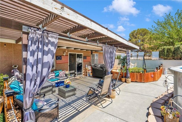 26460 Gem Ct, Helendale, CA 92342 - view of patio / terrace featuring a pergola