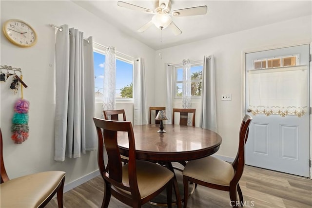 1022 E Lancaster Blvd, Lancaster, CA 93535 - dining space featuring light wood-style floors and ceiling fan