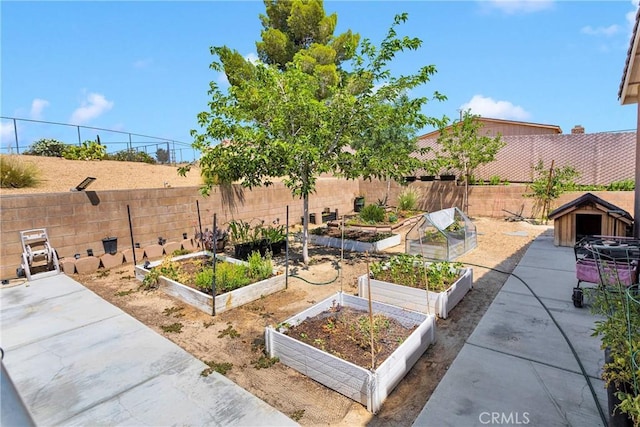 19420 Red Feather Rd, Apple Valley, CA 92307 - fenced backyard with a vegetable garden