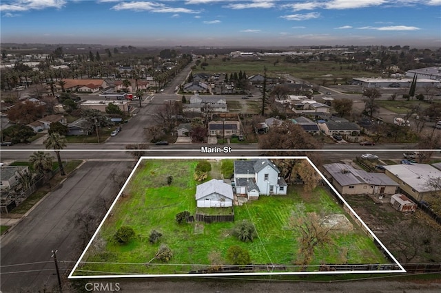 707 Marin St, Corning, CA 96021 - aerial view of residential area featuring property boundaries highlighted