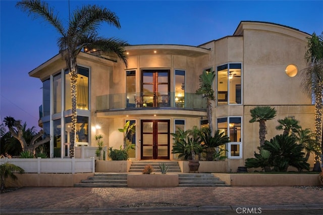 5390 Carlsbad Blvd, Carlsbad, CA 92008 - view of front of property featuring french doors and stucco siding