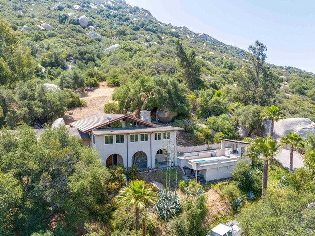 46920 Rainbow Canyon Rd, Temecula, CA 92592 - aerial overview of property's location with mountains and a heavily wooded area