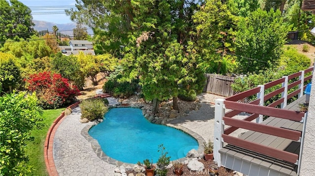 8601 Rudnick Ave, West Hills, CA 91304 - view of swimming pool featuring a mountain view