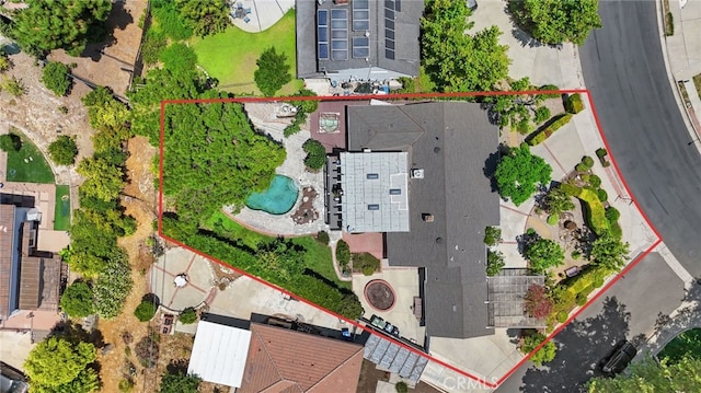 8601 Rudnick Ave, West Hills, CA 91304 - aerial overview of property's location featuring property parcel outlined