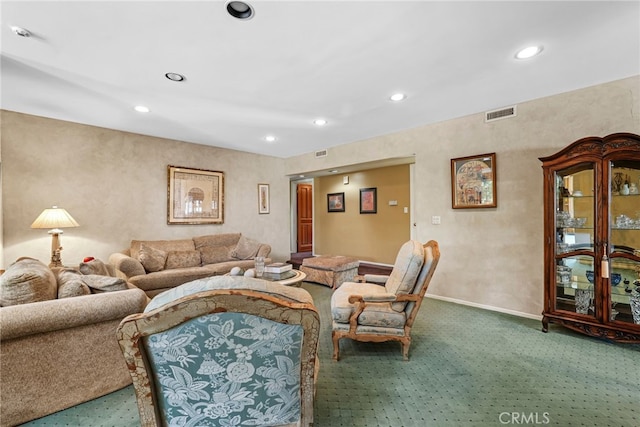 8601 Rudnick Ave, West Hills, CA 91304 - carpeted living area with recessed lighting and baseboards
