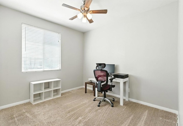 46076 Via Ln, Colorada, Temecula, CA 92592 - office area with carpet floors and ceiling fan