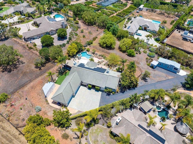 2149 Gamble Pl, Escondido, CA 92029 - aerial view of property and surrounding area featuring a pool area