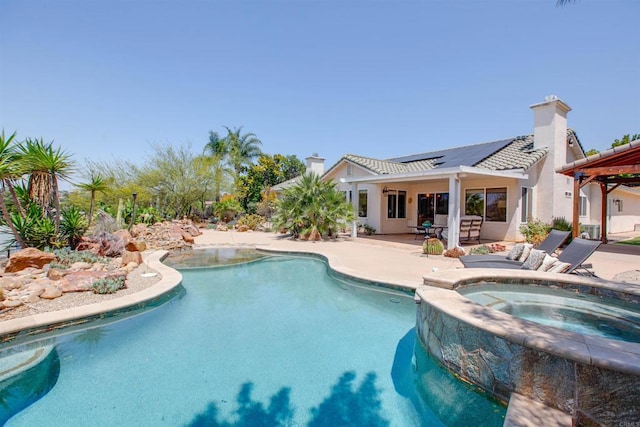 2149 Gamble Pl, Escondido, CA 92029 - view of swimming pool featuring a patio and a pool with connected hot tub
