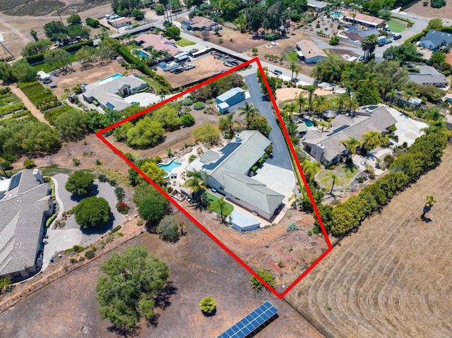 2149 Gamble Pl, Escondido, CA 92029 - aerial view of property's location with property parcel outlined