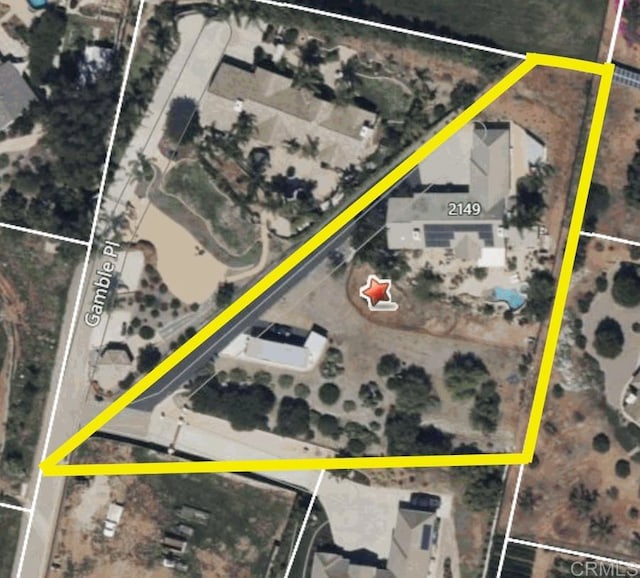 2149 Gamble Pl, Escondido, CA 92029 - map / location with property parcel outlined