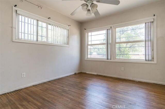 15300 Mayall St, San Fernando, CA 91345 - unfurnished room with wood finished floors and ceiling fan