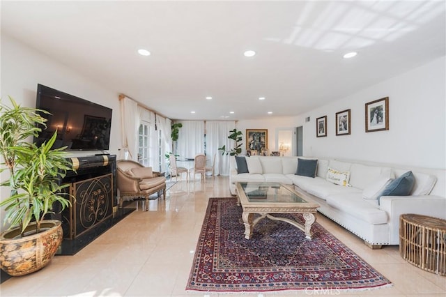 26767 Shadow Wood Dr, Rancho Palos Verdes, CA 90275 - living room featuring recessed lighting and light tile patterned flooring