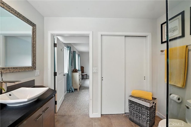 11832 Weatherby Rd, Los Alamitos, CA 90720 - bathroom featuring vanity and tile patterned flooring