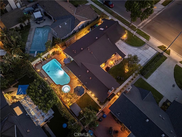 11832 Weatherby Rd, Los Alamitos, CA 90720 - view from above of property with a pool area