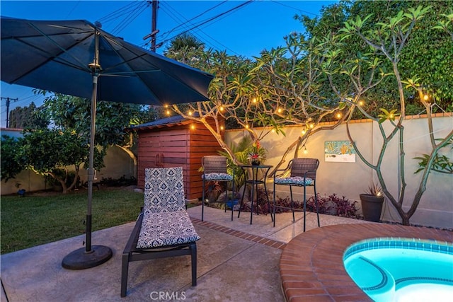 11832 Weatherby Rd, Los Alamitos, CA 90720 - fenced backyard featuring a patio