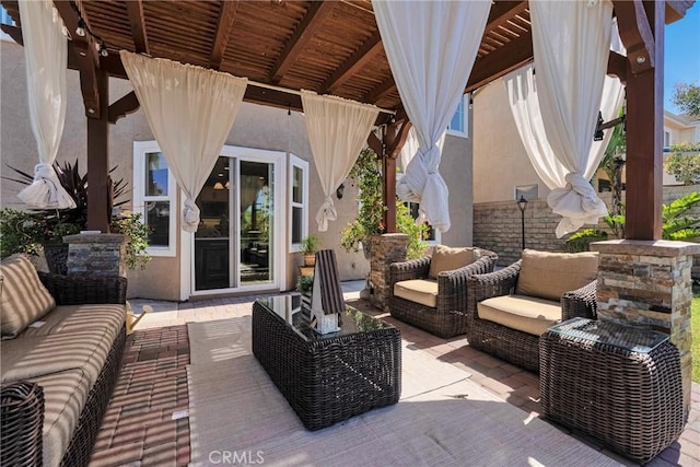 19639 Ellis Henry Ct, Newhall, CA 91321 - view of patio / terrace with an outdoor hangout area