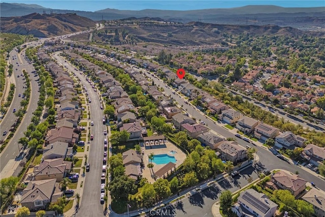 19639 Ellis Henry Ct, Newhall, CA 91321 - aerial view of property and surrounding area with a mountainous background and nearby suburban area