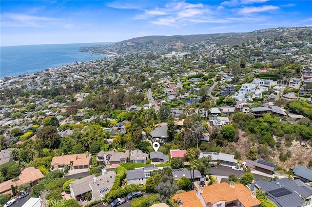 686 Diamond St, Laguna Beach, CA 92651 - aerial perspective of suburban area featuring a water and mountain view