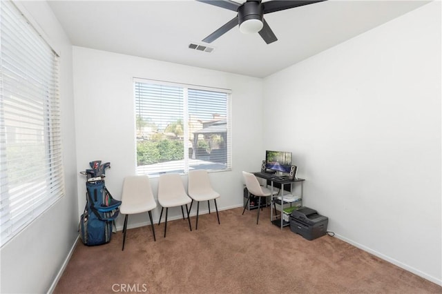 1182 Chenin Blanc Cir, Perris, CA 92571 - office featuring carpet and ceiling fan