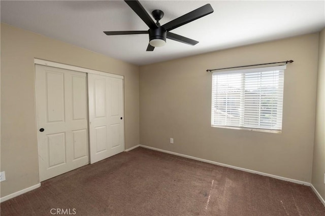 1182 Chenin Blanc Cir, Perris, CA 92571 - unfurnished bedroom with carpet flooring, a closet, and ceiling fan