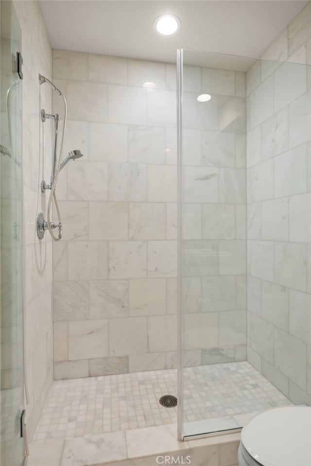 23500 Park Sorrento Unit H32, Calabasas, CA 91302 - bathroom featuring a stall shower and recessed lighting