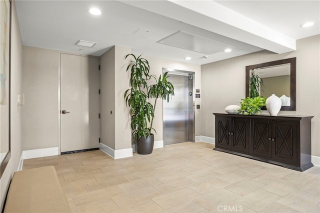 23500 Park Sorrento Unit H32, Calabasas, CA 91302 - foyer featuring elevator and recessed lighting