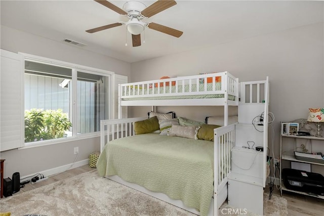 309 Sequoia St Unit 3, Morro Bay, CA 93442 - bedroom featuring wood finished floors and ceiling fan