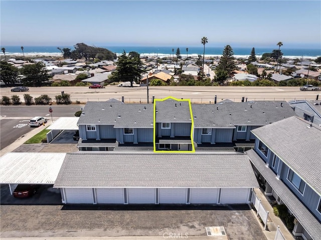 309 Sequoia St Unit 3, Morro Bay, CA 93442 - aerial perspective of suburban area with property boundaries highlighted and a large body of water