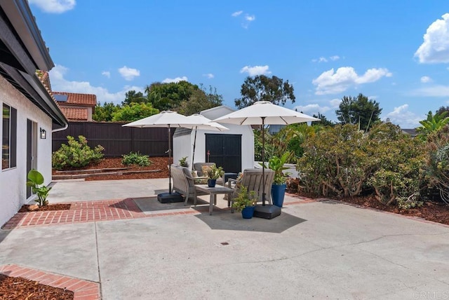 2663 Sutter St, Carlsbad, CA 92010 - fenced backyard with a patio area and a shed