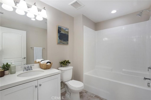 402 Maravilla Ln, Brea, CA 92823 - full bathroom featuring vanity, shower / washtub combination, tile patterned floors, and recessed lighting
