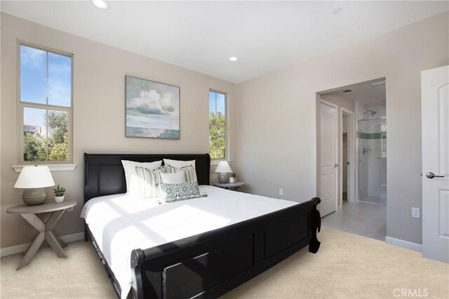 402 Maravilla Ln, Brea, CA 92823 - bedroom with light colored carpet, multiple windows, and recessed lighting