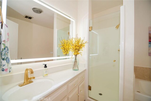 8710 Delgany Ave Unit 15, Playa Del Rey, CA 90293 - full bath featuring vanity, a shower stall, and a bath