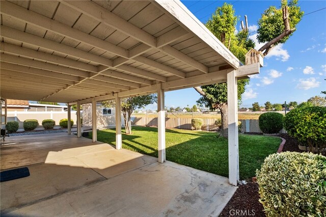 26293 Potomac Dr, Menifee, CA 92586 - fenced backyard with a patio area