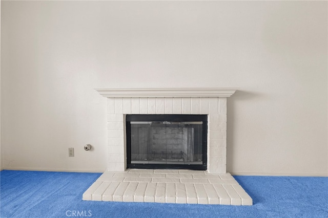 26293 Potomac Dr, Menifee, CA 92586 - detailed view of carpet floors and a fireplace with raised hearth