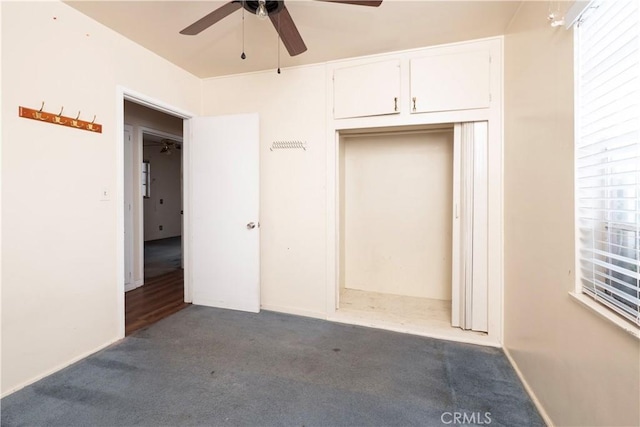 532 W 2nd St, Azusa, CA 91702 - unfurnished bedroom featuring carpet, a closet, and a ceiling fan