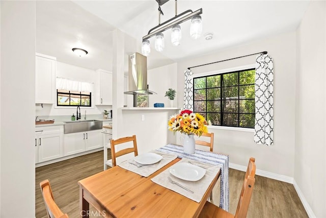 4134 Rio Hondo Ave, Rosemead, CA 91770 - dining room with wood finished floors and baseboards