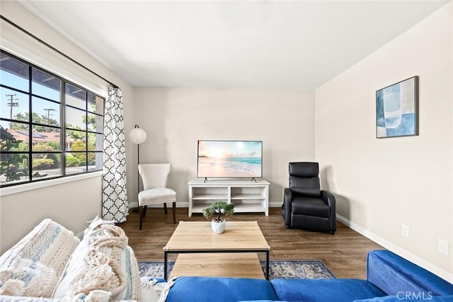 4134 Rio Hondo Ave, Rosemead, CA 91770 - living area featuring baseboards and wood finished floors