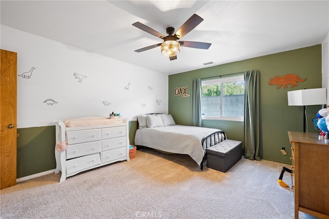 7009 Etter St, Bakersfield, CA 93308 - bedroom featuring carpet floors and ceiling fan