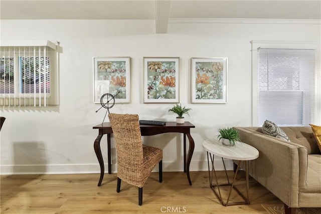 1146 N Loma Vista Dr, Long Beach, CA 90813 - office space with light wood-style flooring