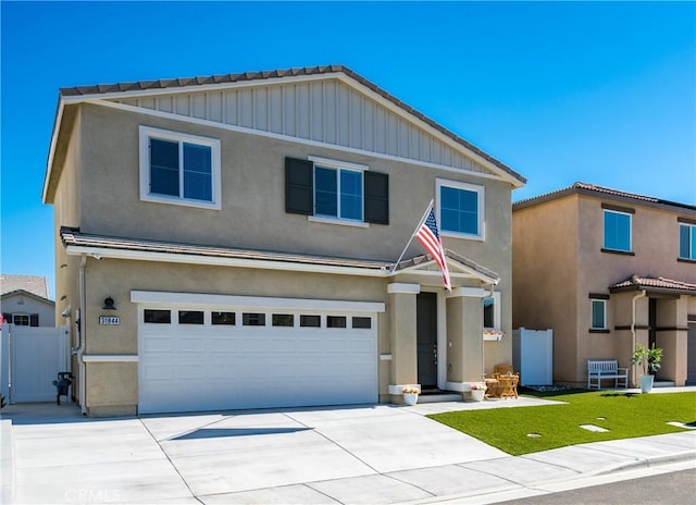 31844 Gimbal Way, Winchester, CA 92596 - traditional-style home with driveway, an attached garage, and stucco siding