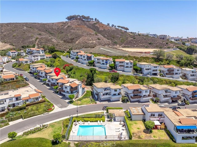 881 Calle Pluma, San Clemente, CA 92673 - aerial view of residential area with a pool area and a mountain backdrop
