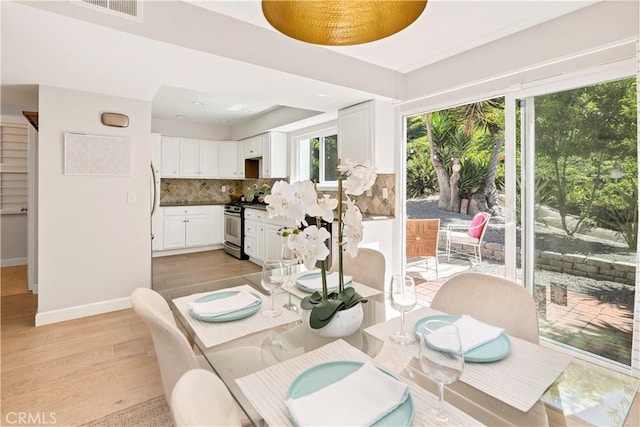 881 Calle Pluma, San Clemente, CA 92673 - dining space with light wood-style flooring and baseboards