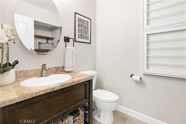 881 Calle Pluma, San Clemente, CA 92673 - half bath with vanity and tile patterned floors